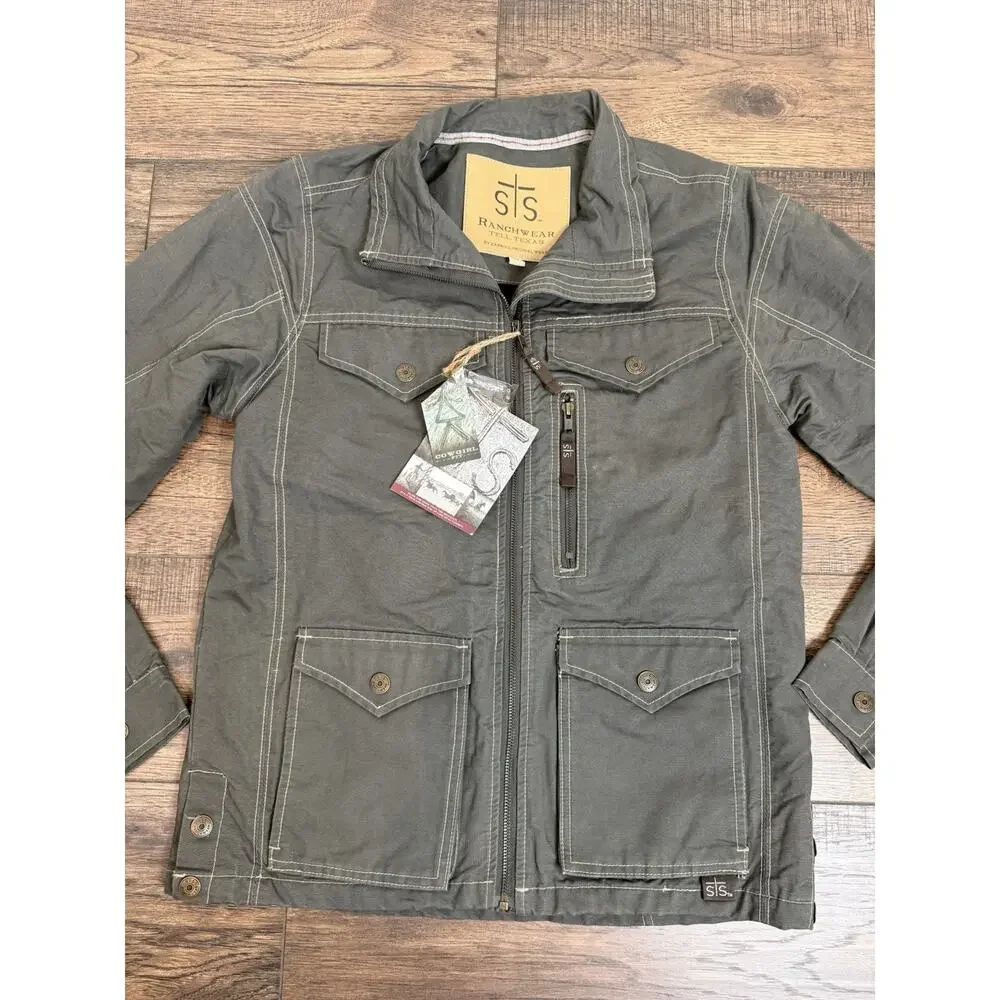 STS Ranchwear Sundance Chore Jacket Men’s Sz S Green Western Conceal Carry NWT